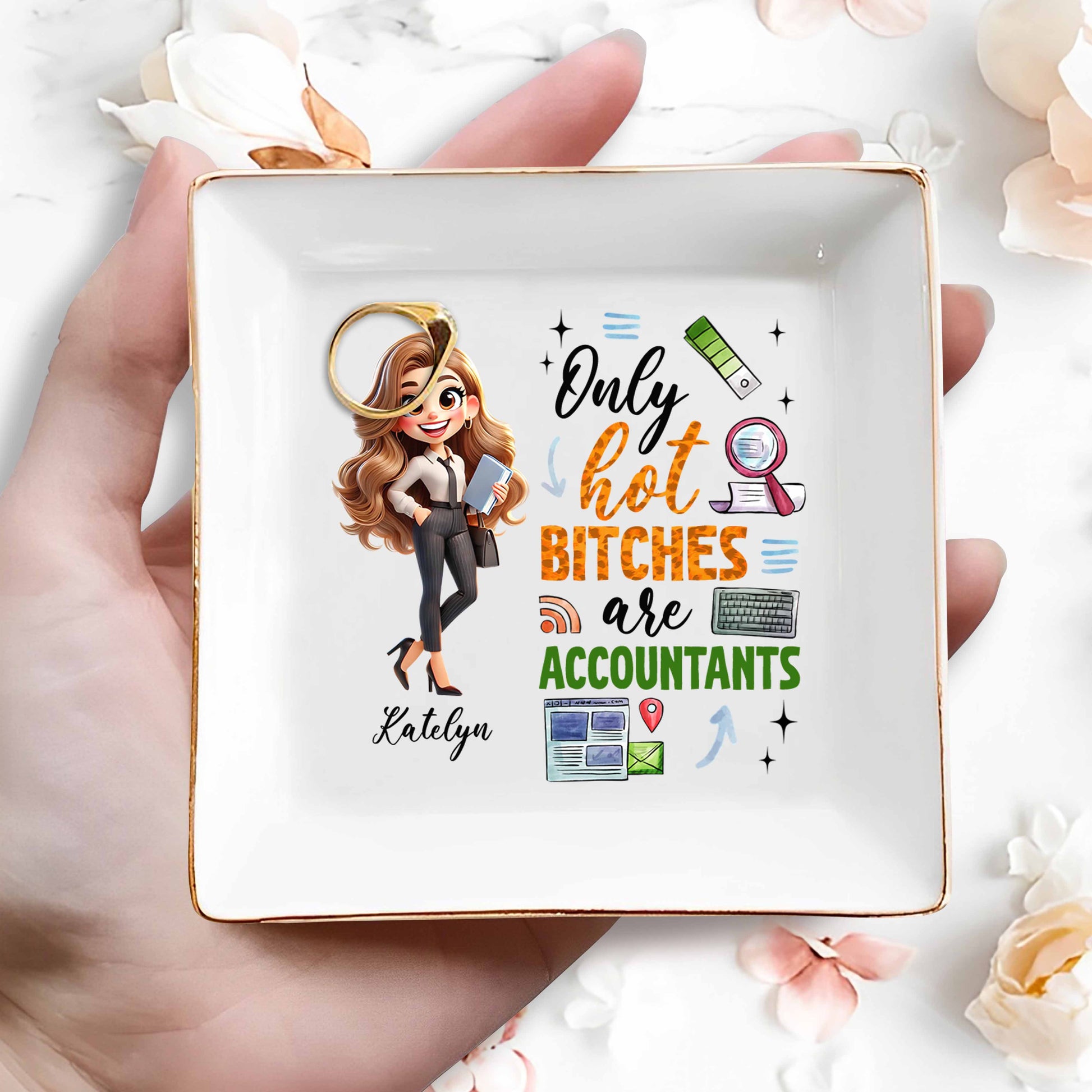 Only Hot B*tches Are Accountants Cartoon Woman Design