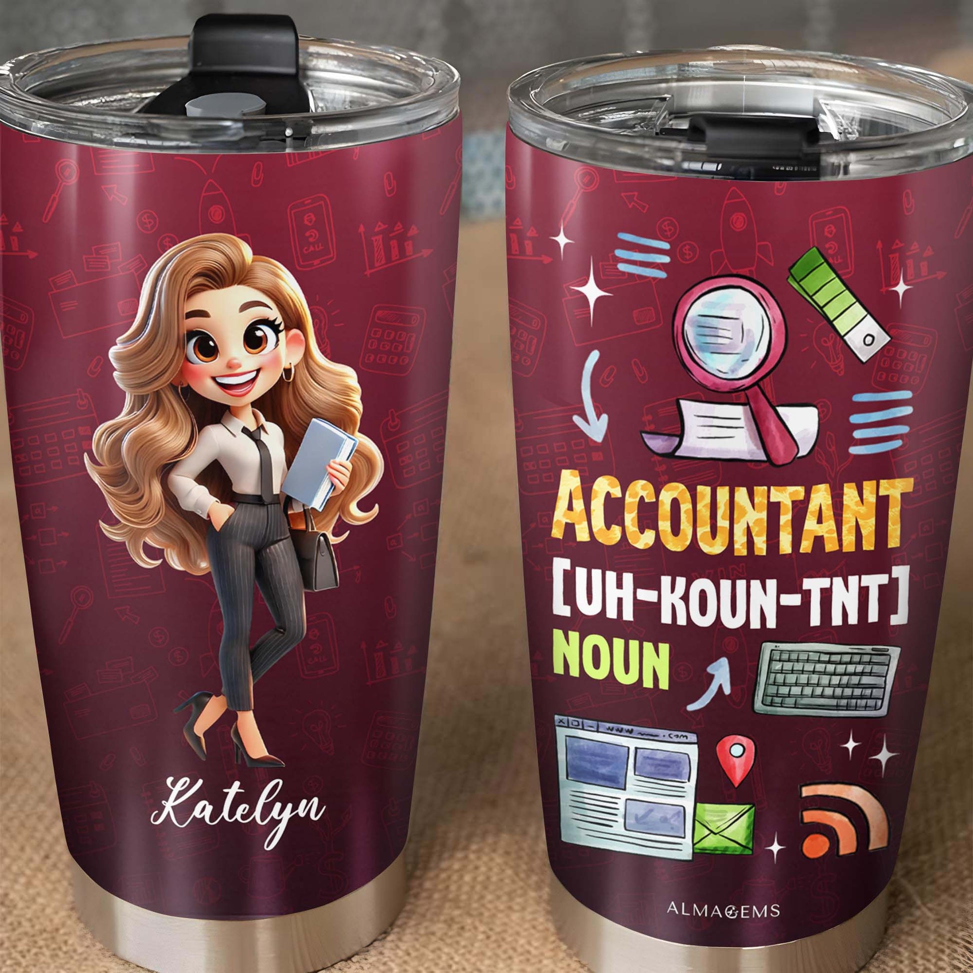 Accountant Definition Cartoon Design Tumbler