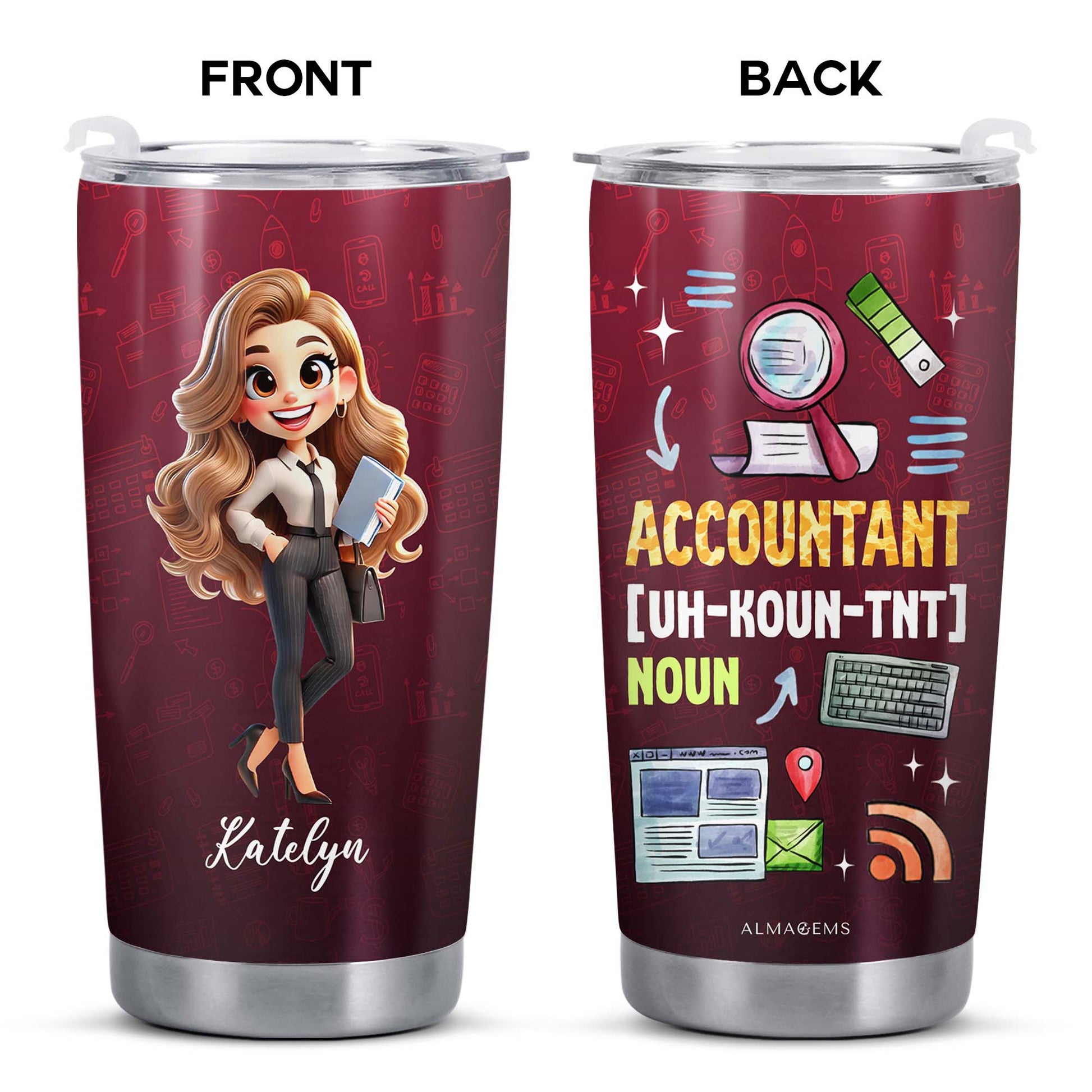 Accountant Definition Cartoon Design Tumbler