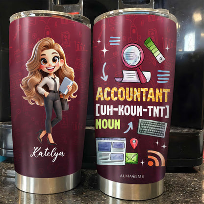 Accountant Definition Cartoon Design Tumbler