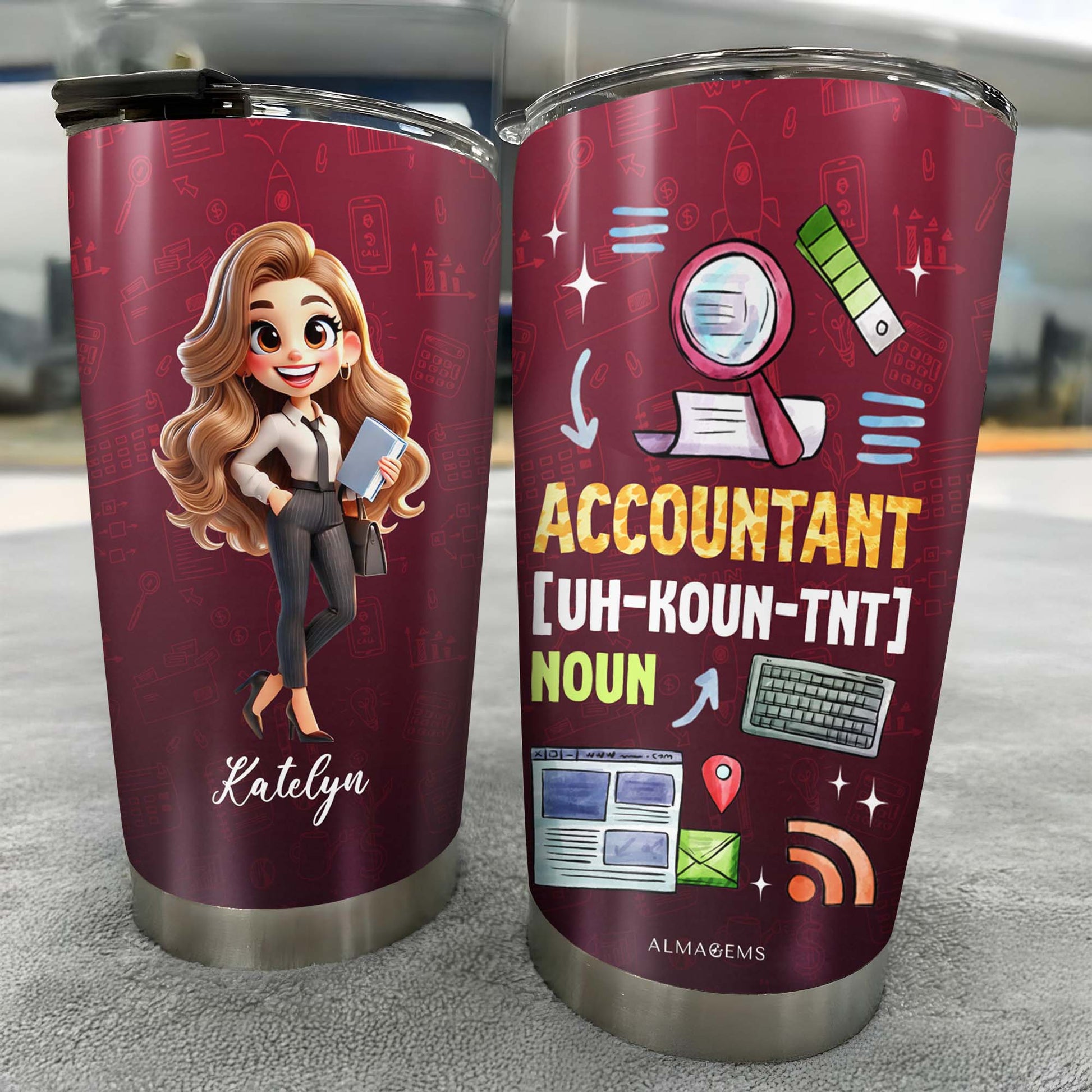 Accountant Definition Cartoon Design Tumbler