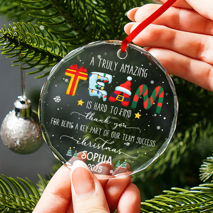 A Truly Amazing Team, Christmas Gift, Santa and Candy Cane