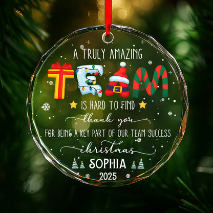 A Truly Amazing Team, Christmas Gift, Santa and Candy Cane