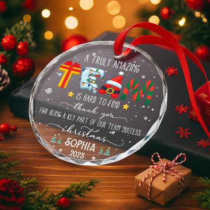 A Truly Amazing Team, Christmas Gift, Santa and Candy Cane