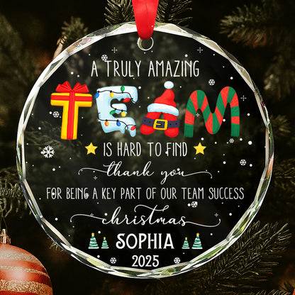 A Truly Amazing Team, Christmas Gift, Santa and Candy Cane