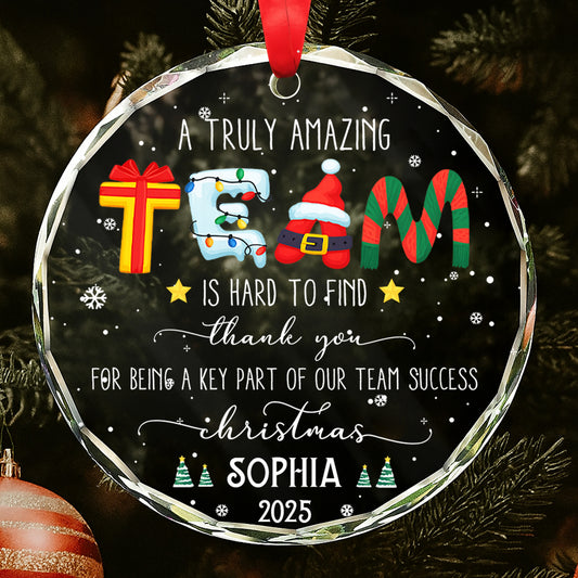 A Truly Amazing Team, Christmas Gift, Santa and Candy Cane