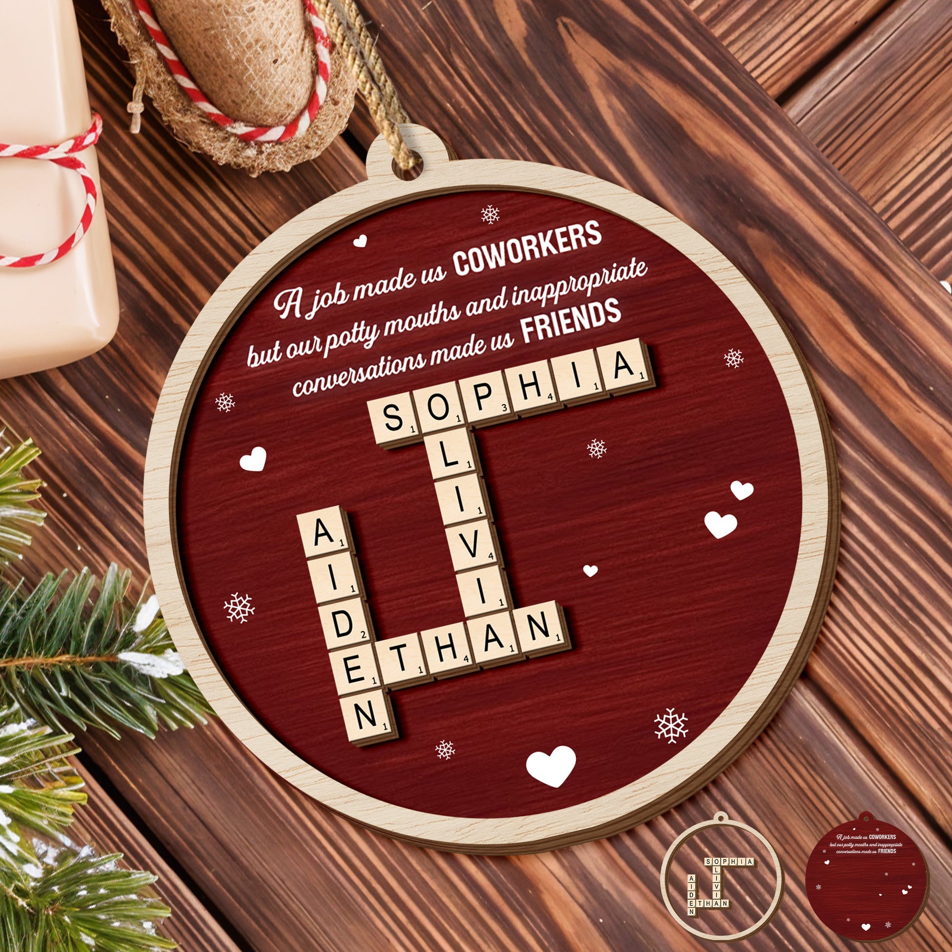 A Job Made Us Coworkers But Friends, Hearts And Snowflakes