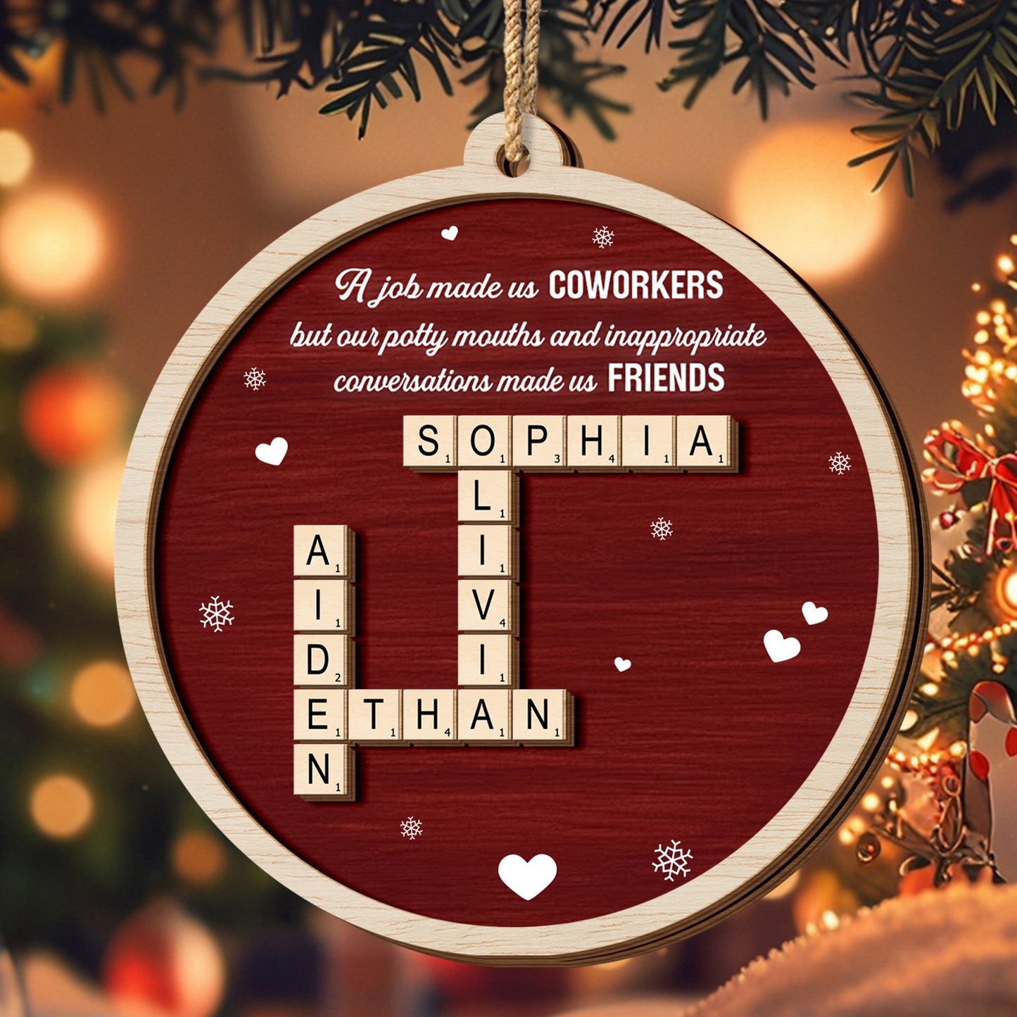 A Job Made Us Coworkers But Friends, Hearts And Snowflakes