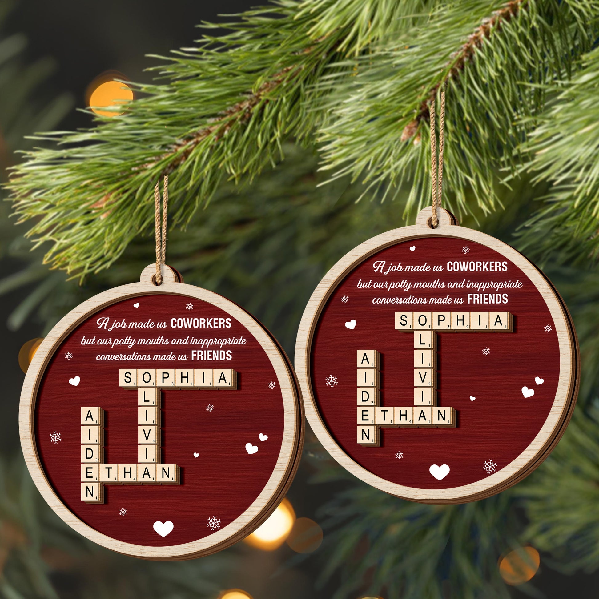 A Job Made Us Coworkers But Friends, Hearts And Snowflakes