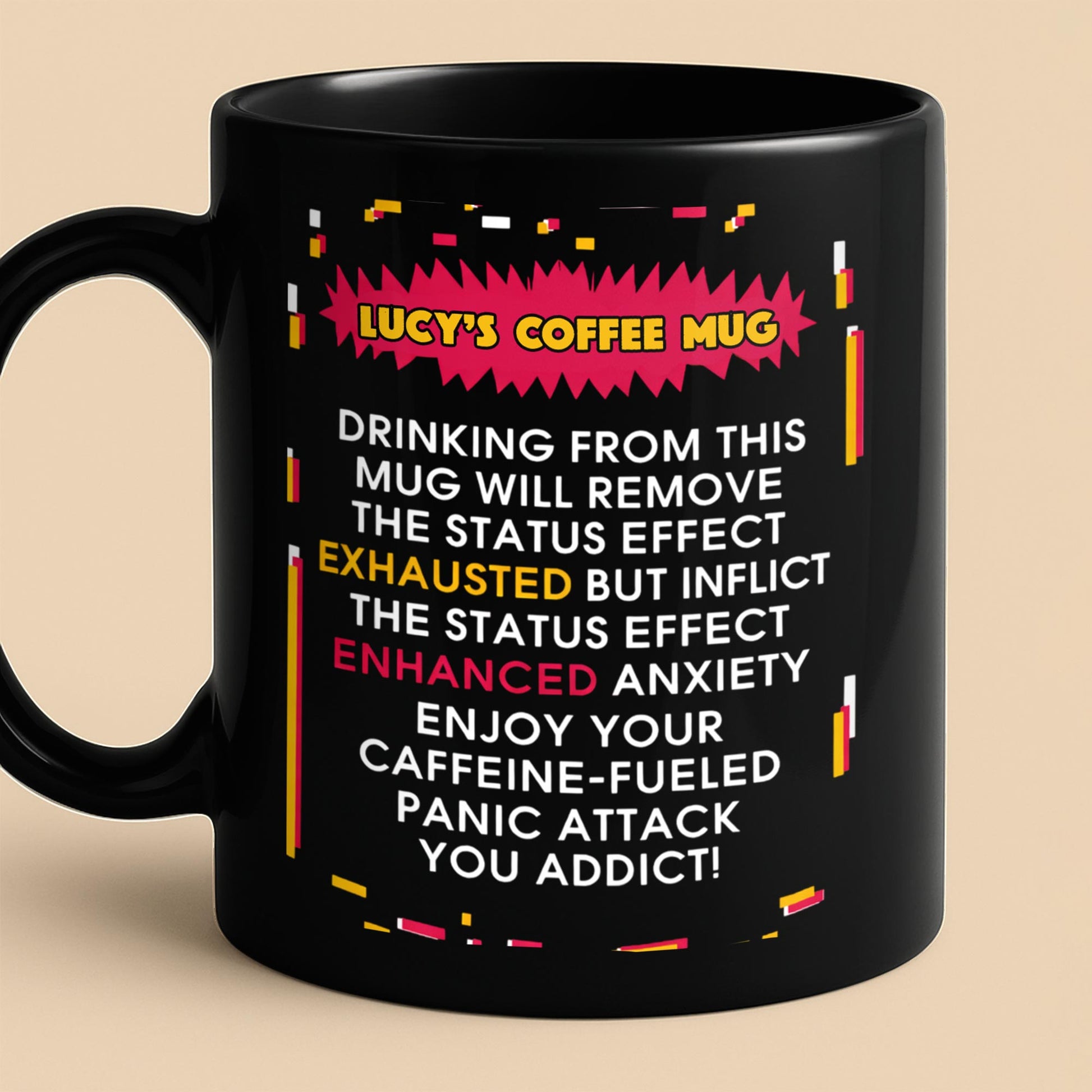 Drinking From This Mug Will Remove Exhausted Status Effect Glitch Text