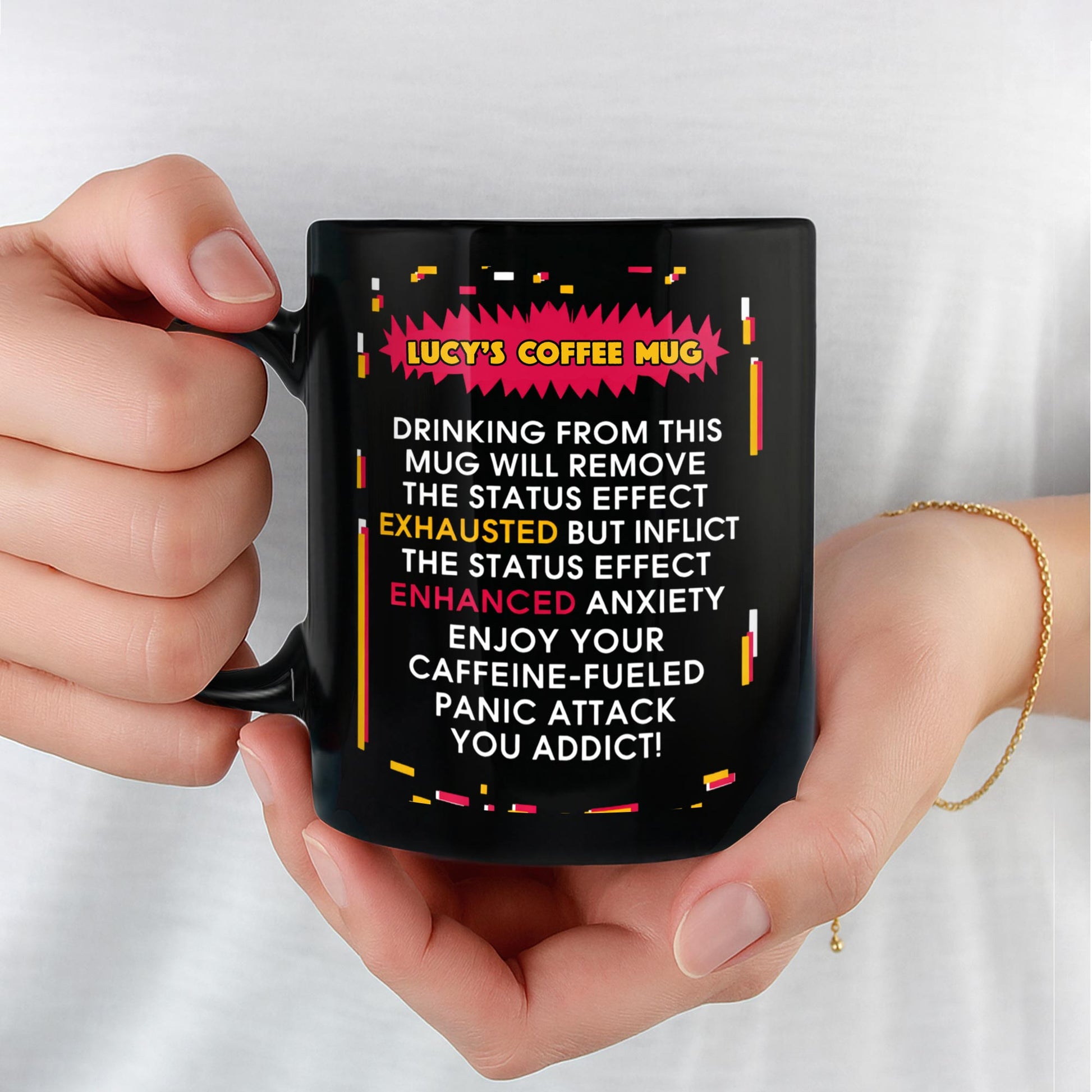 Drinking From This Mug Will Remove Exhausted Status Effect Glitch Text