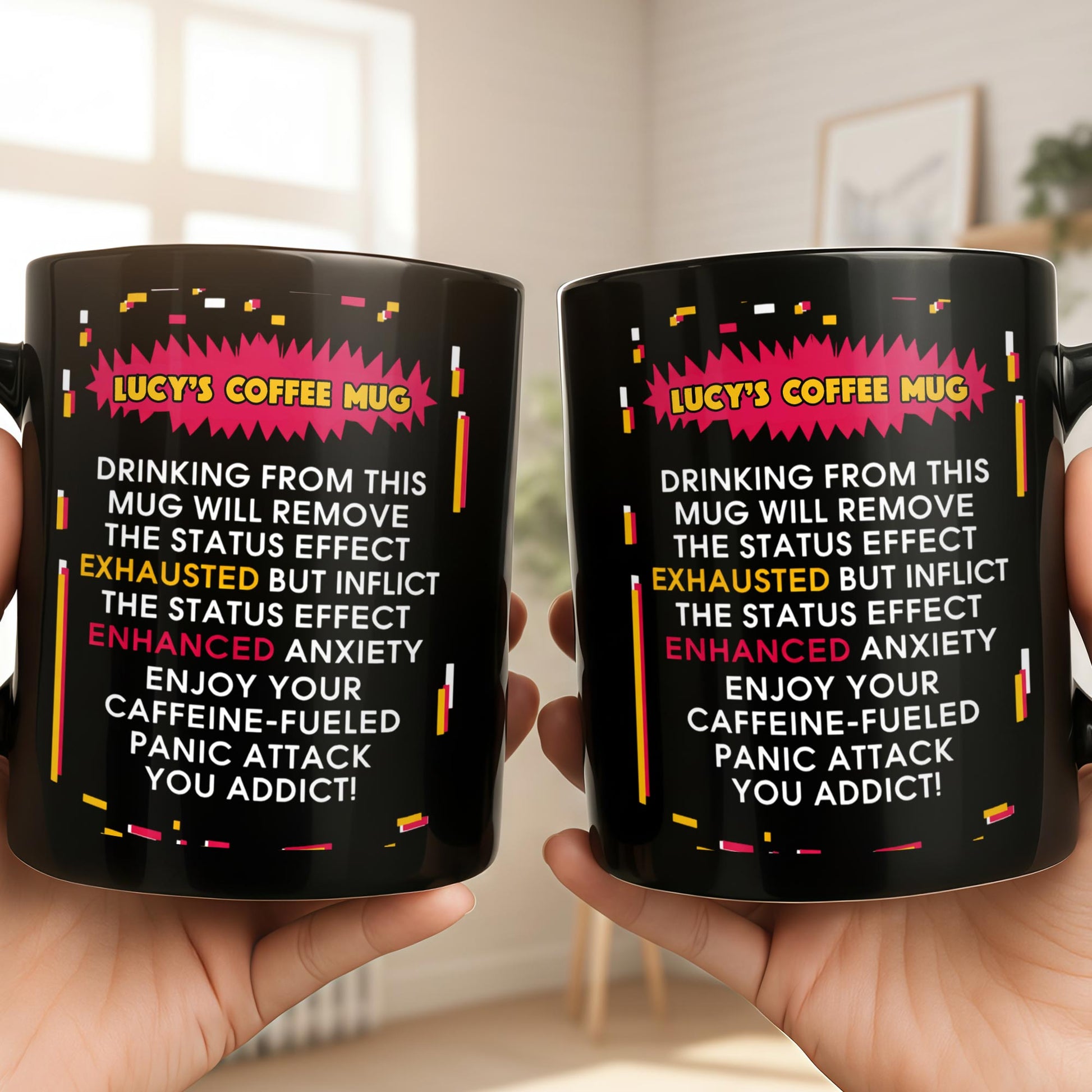 Drinking From This Mug Will Remove Exhausted Status Effect Glitch Text