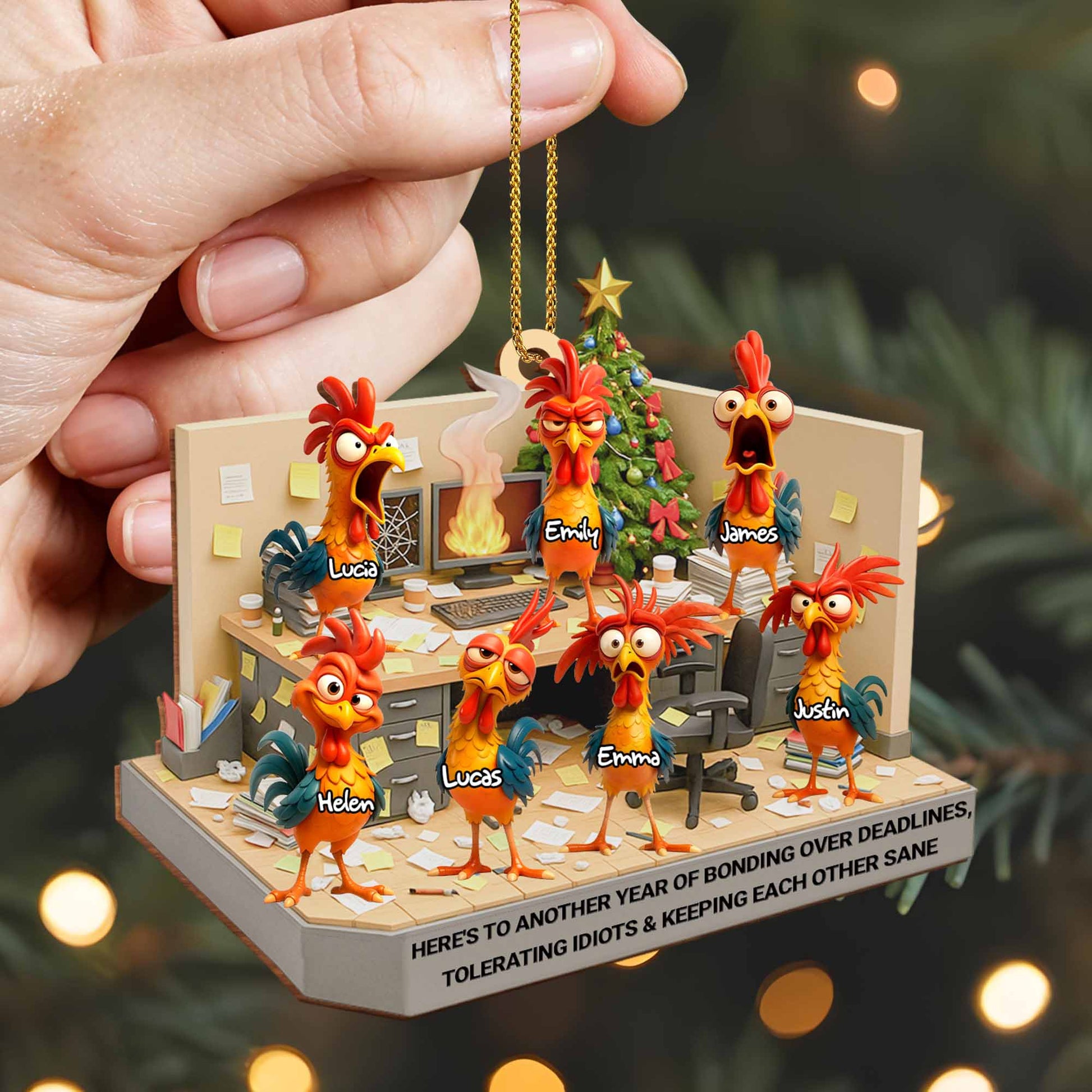 Here's To Another Year Of Bonding, Chickens Office Celebration