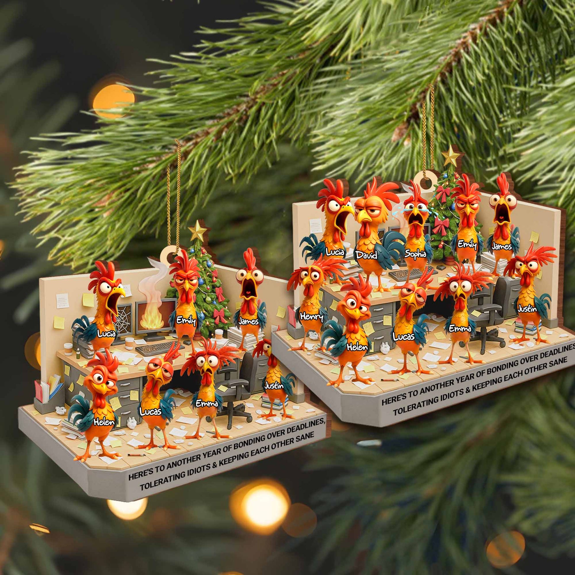 Here's To Another Year Of Bonding, Chickens Office Celebration