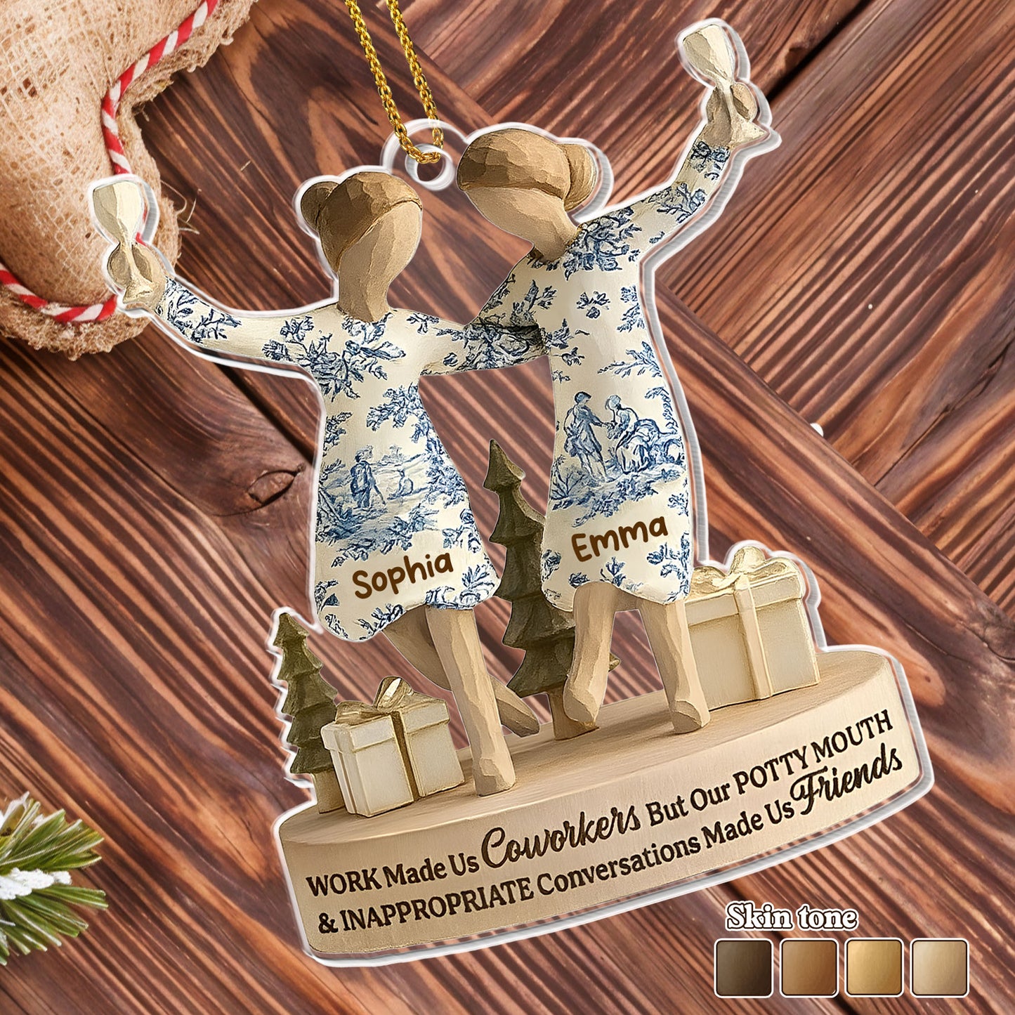 Work Made Us Coworkers Friendship Gift Ornament