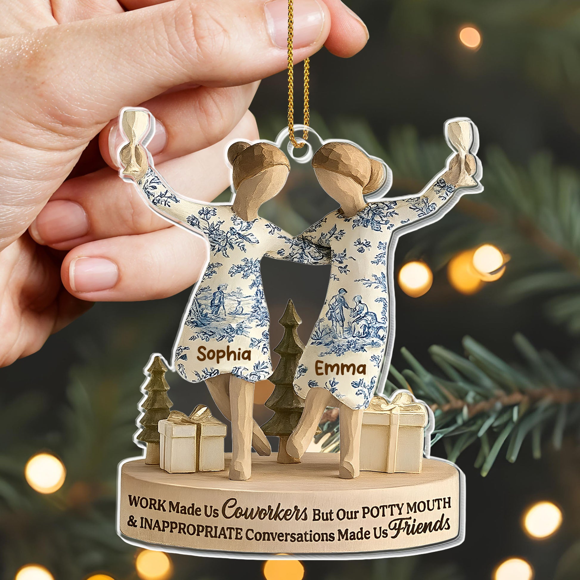 Work Made Us Coworkers Friendship Gift Ornament