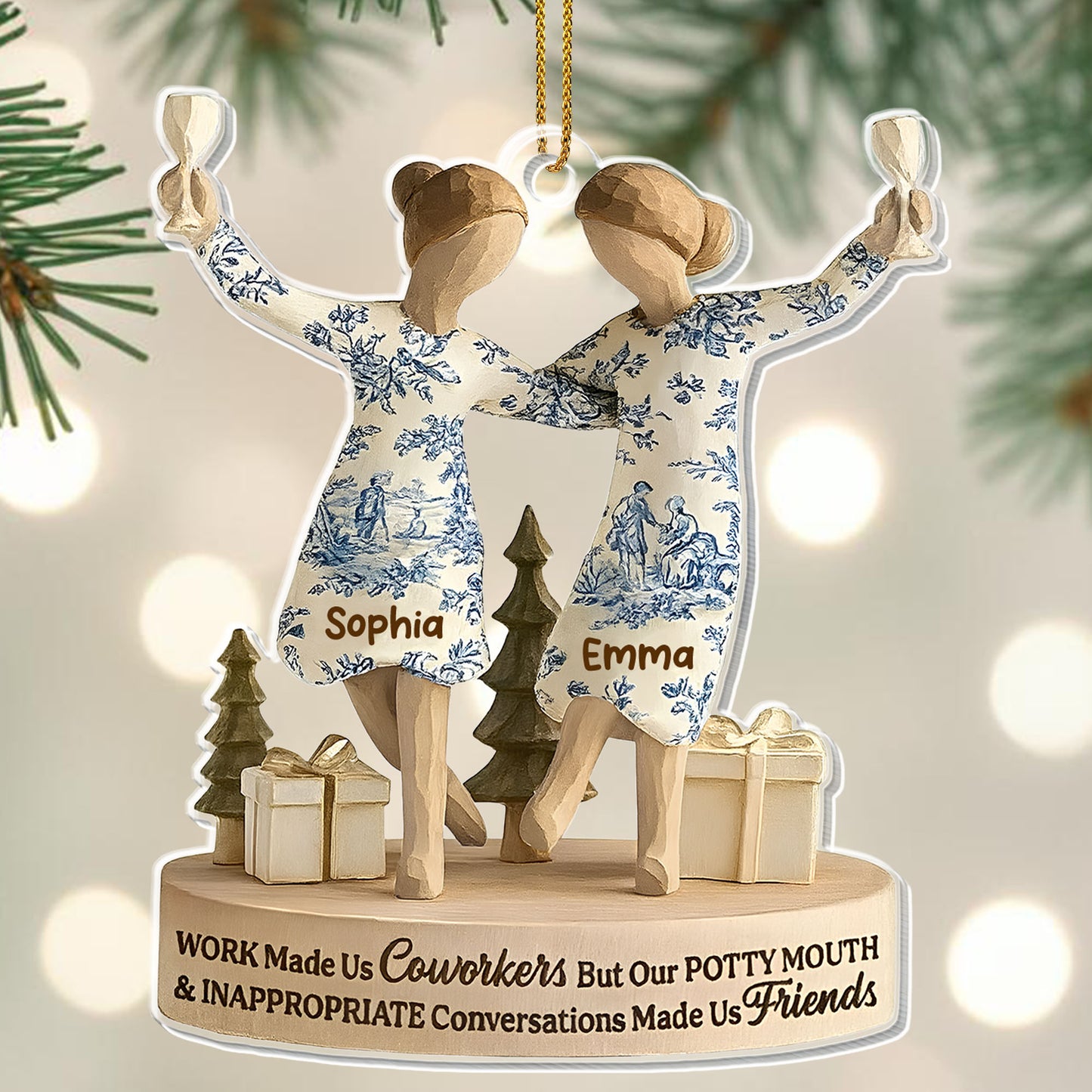 Work Made Us Coworkers Friendship Gift Ornament