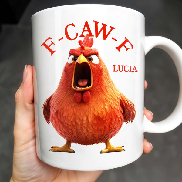 E-CAW-F Rooster Custom Coffee Mug