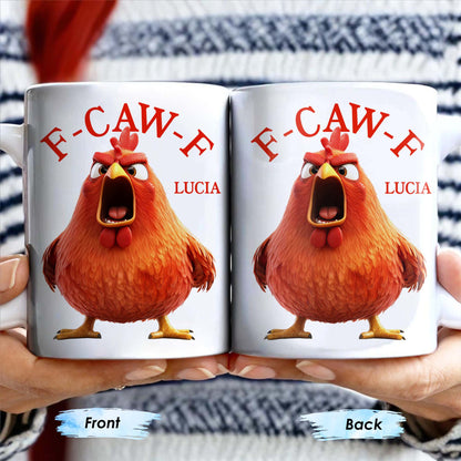 E-CAW-F Rooster Custom Coffee Mug