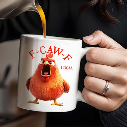 E-CAW-F Rooster Custom Coffee Mug