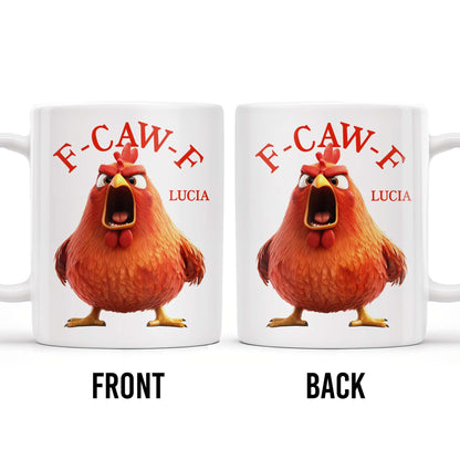 E-CAW-F Rooster Custom Coffee Mug
