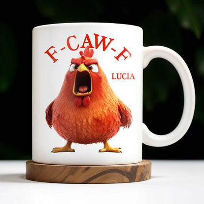 E-CAW-F Rooster Custom Coffee Mug