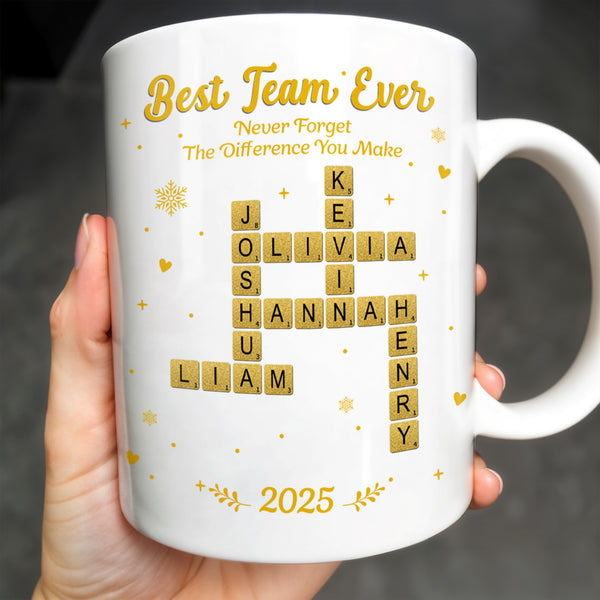 Best Team Ever For Office Members With Scrabble Design
