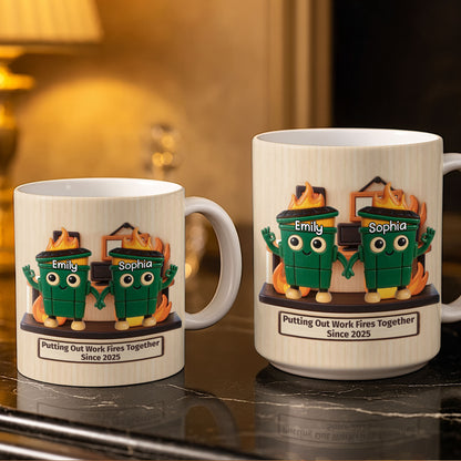 Putting Out Work Fires Together, Cartoon Fire Extinguishers