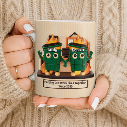 Putting Out Work Fires Together, Cartoon Fire Extinguishers