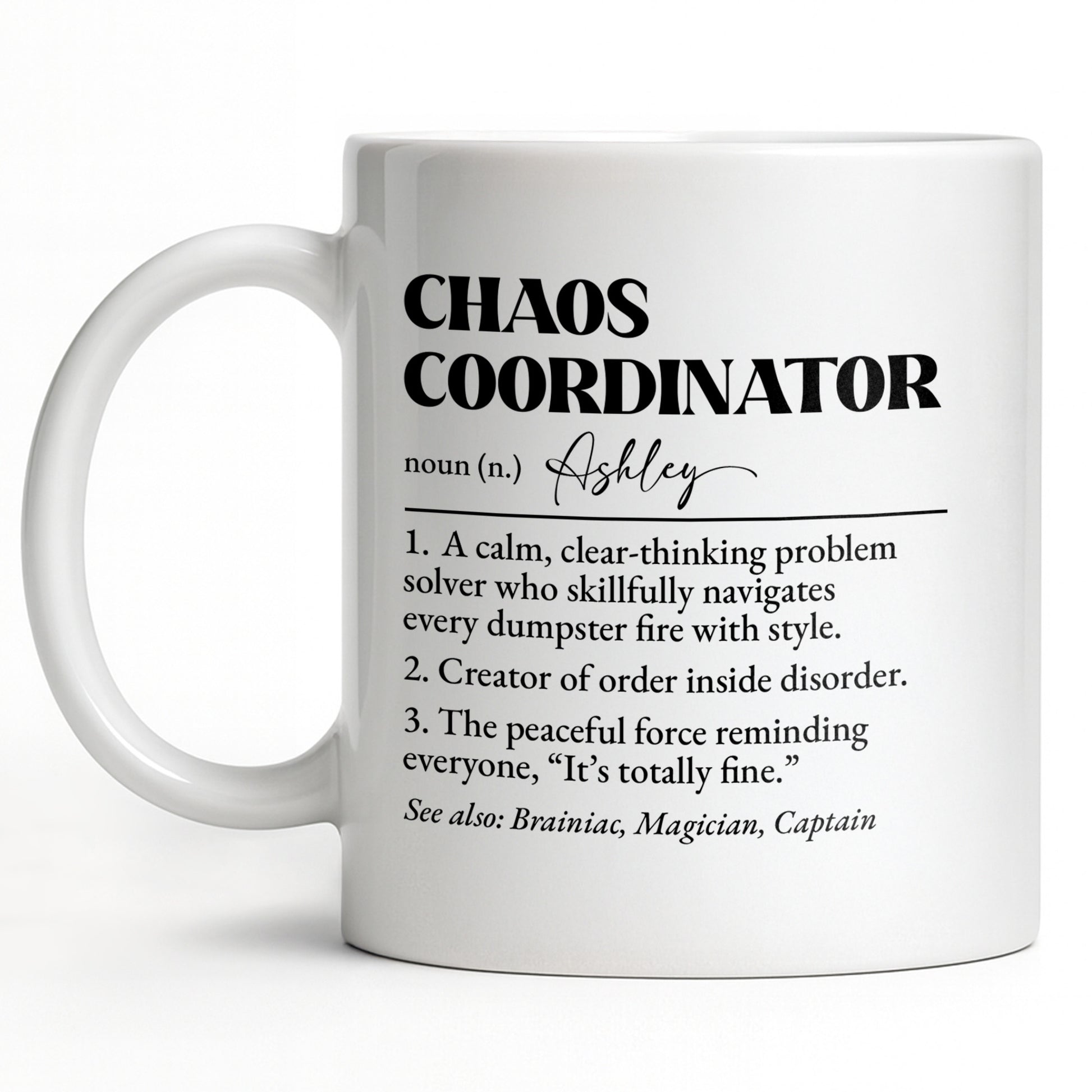 Chaos Coordinator, Definition Text Design