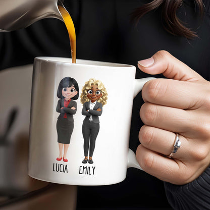 Thanks For Being My Coworker, Fun Coworker Appreciation - Personalized Custom Coffee Mug - COL126_MG