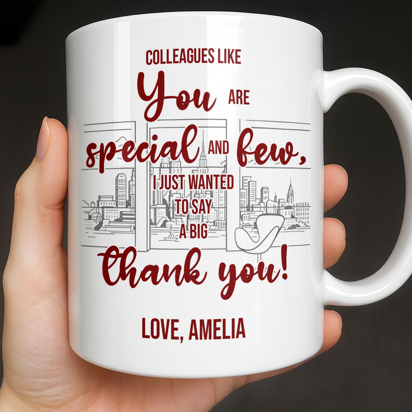 Customized Name With Professional Theme and City Skyline