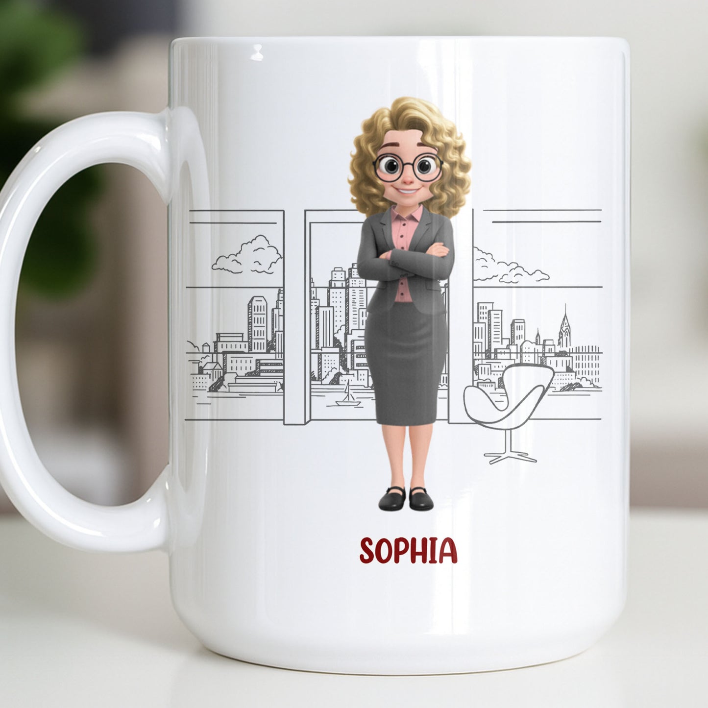 Customized Name With Professional Theme and City Skyline