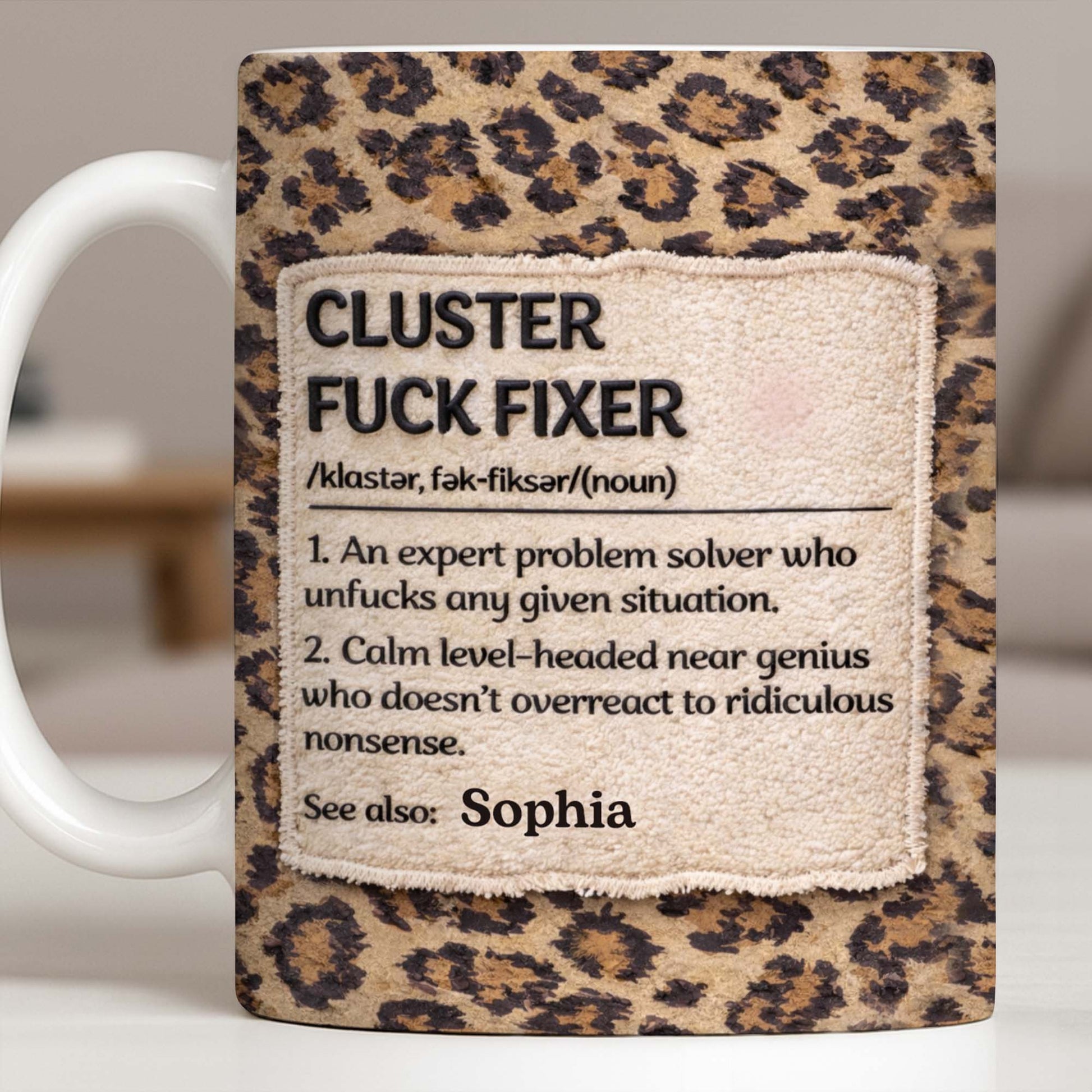 Cluster F❤️ck Fixer Leopard Print Mug