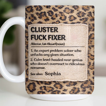 Cluster F❤️ck Fixer Leopard Print Mug