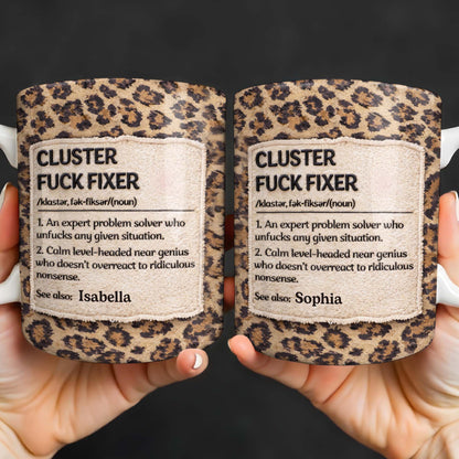 Cluster F❤️ck Fixer Leopard Print Mug