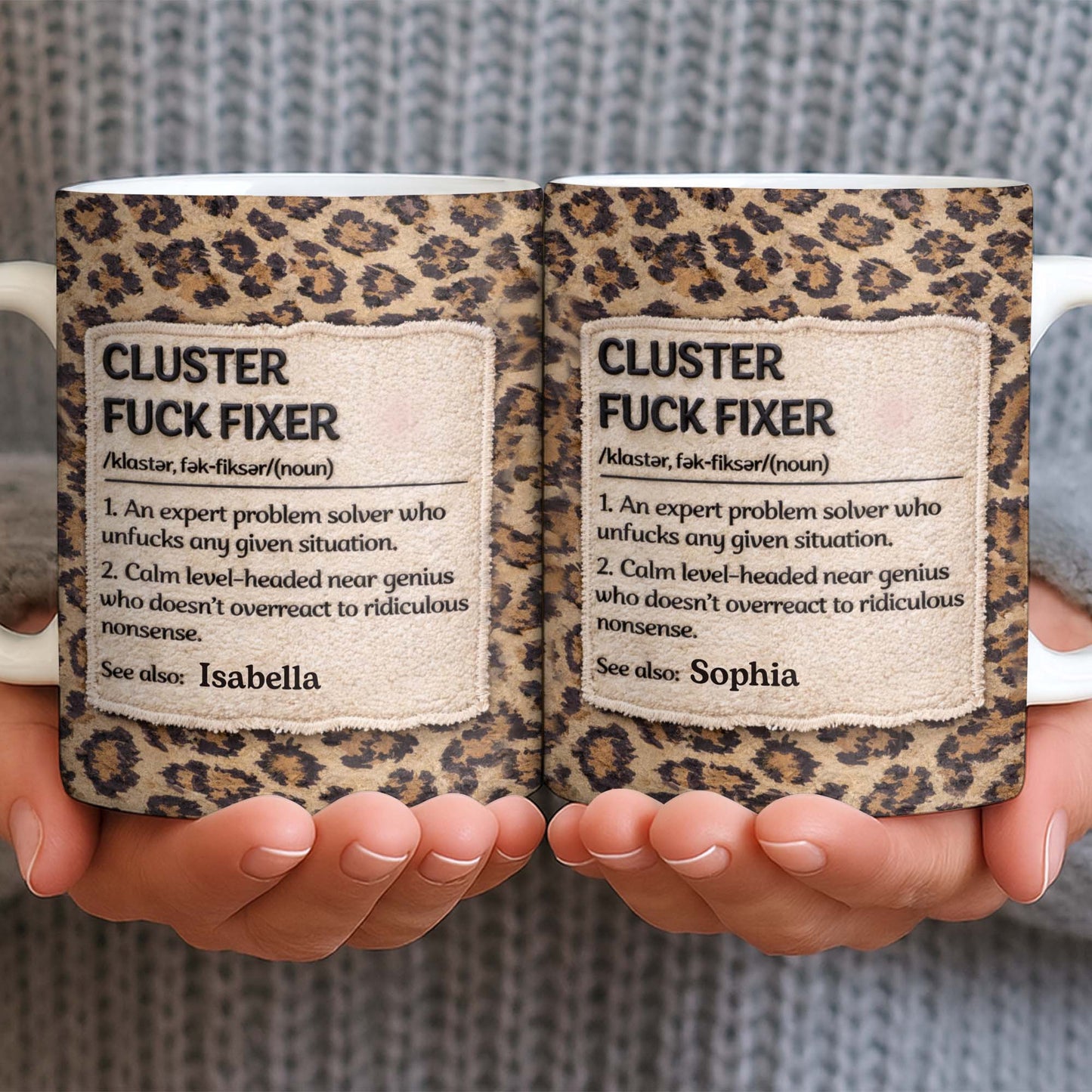 Cluster F❤️ck Fixer Leopard Print Mug