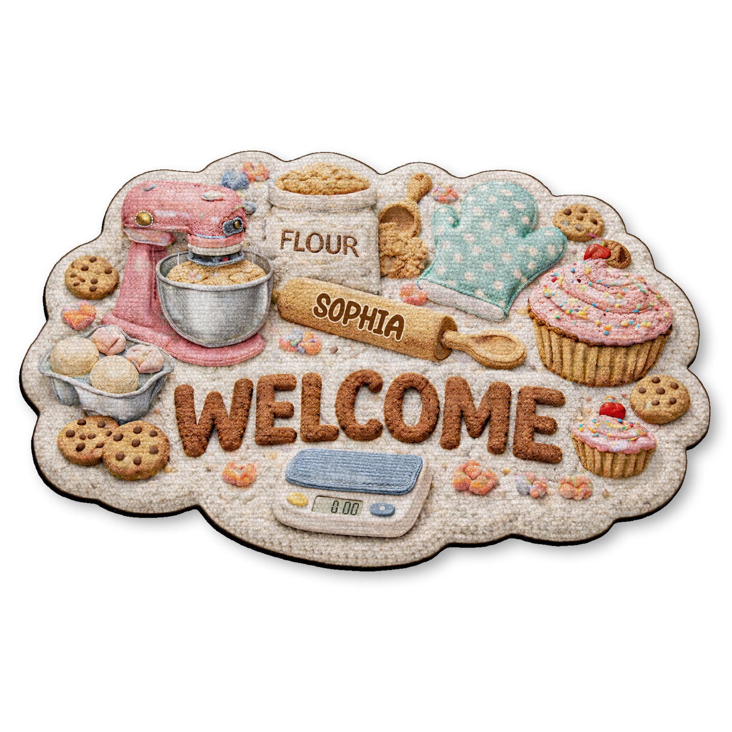 Welcome Home Baking Themed Doormat