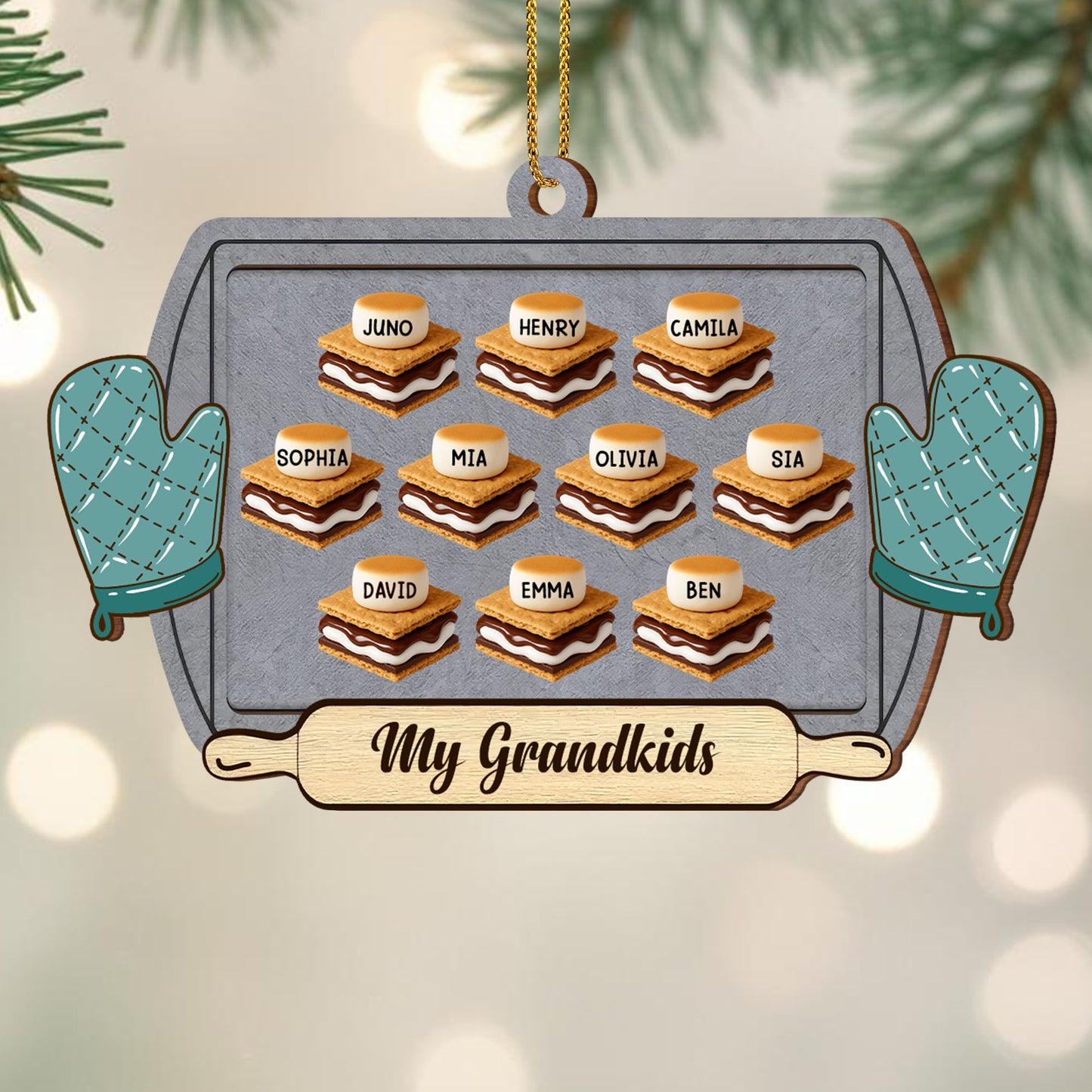 Celebrate Your Grandkids With A Customizable Wooden Ornament