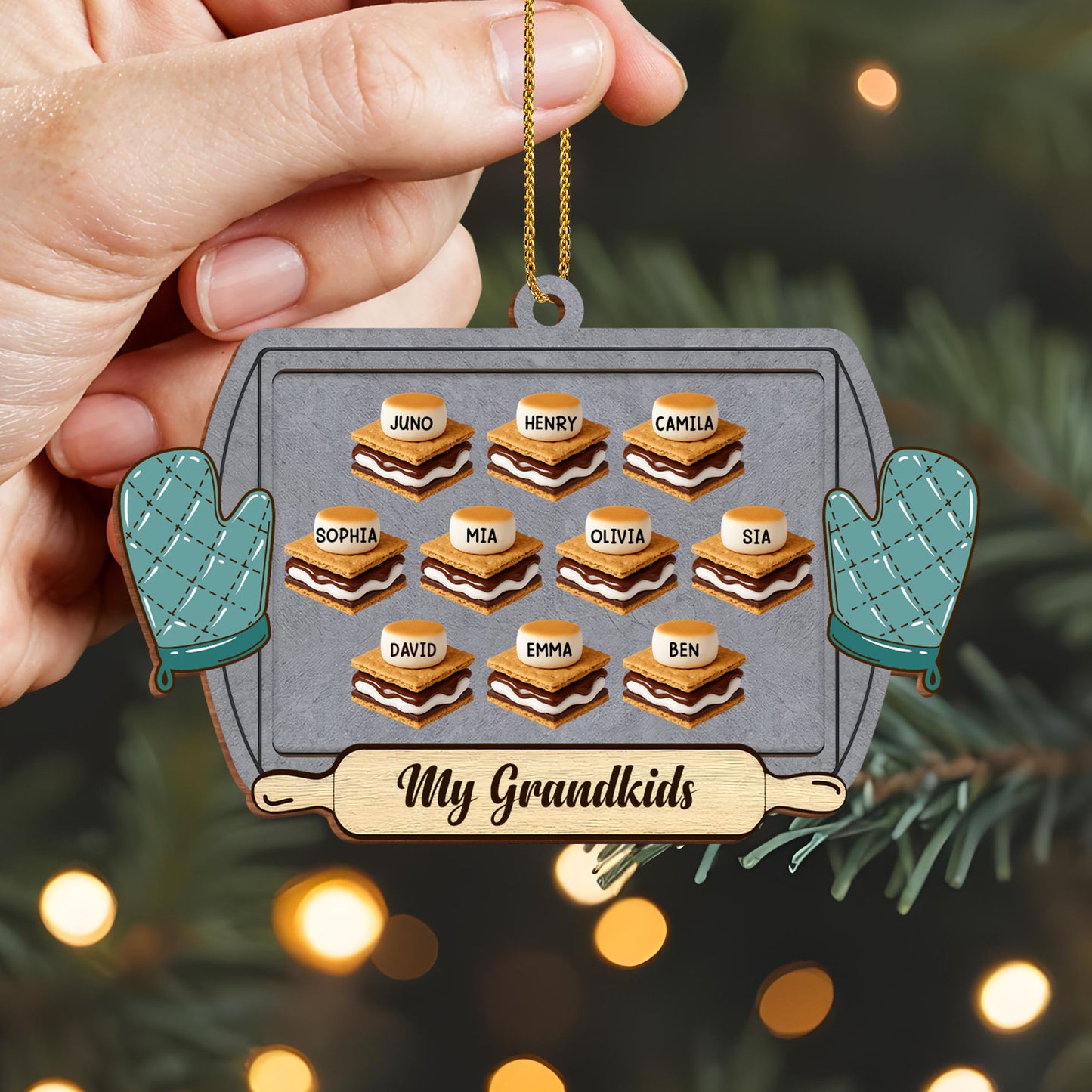 Celebrate Your Grandkids With A Customizable Wooden Ornament