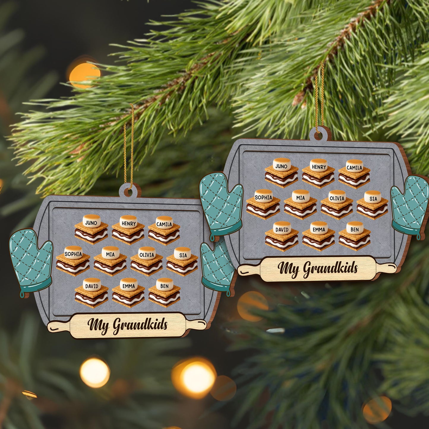 Celebrate Your Grandkids With A Customizable Wooden Ornament