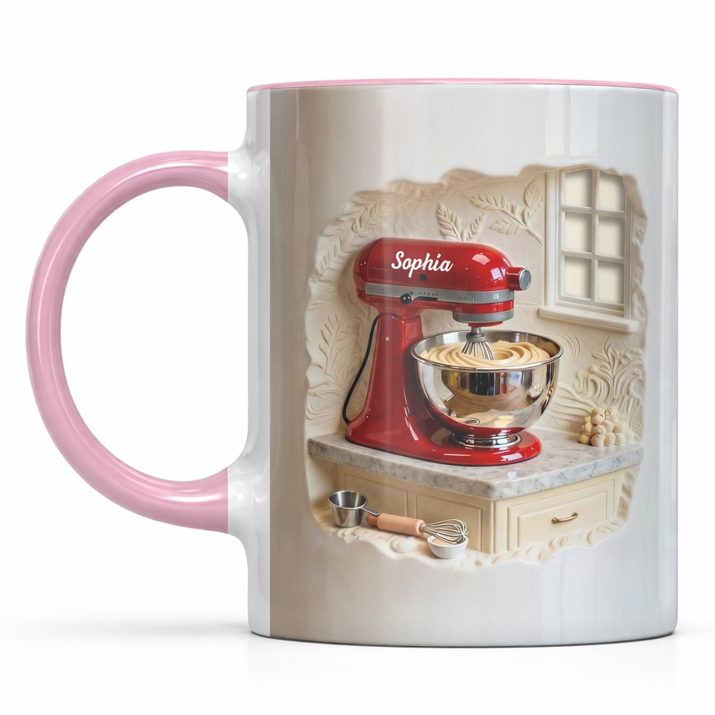 Baking Is My Therapy Red Stand Mixer Kitchen Scene