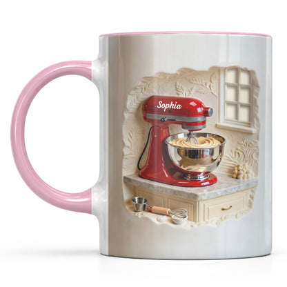 Baking Is My Therapy Red Stand Mixer Kitchen Scene