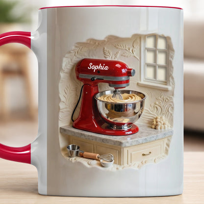 Baking Is My Therapy Red Stand Mixer Kitchen Scene