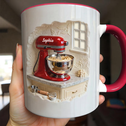 Baking Is My Therapy Red Stand Mixer Kitchen Scene