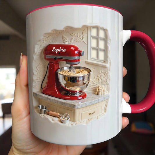 Baking Is My Therapy Red Stand Mixer Kitchen Scene