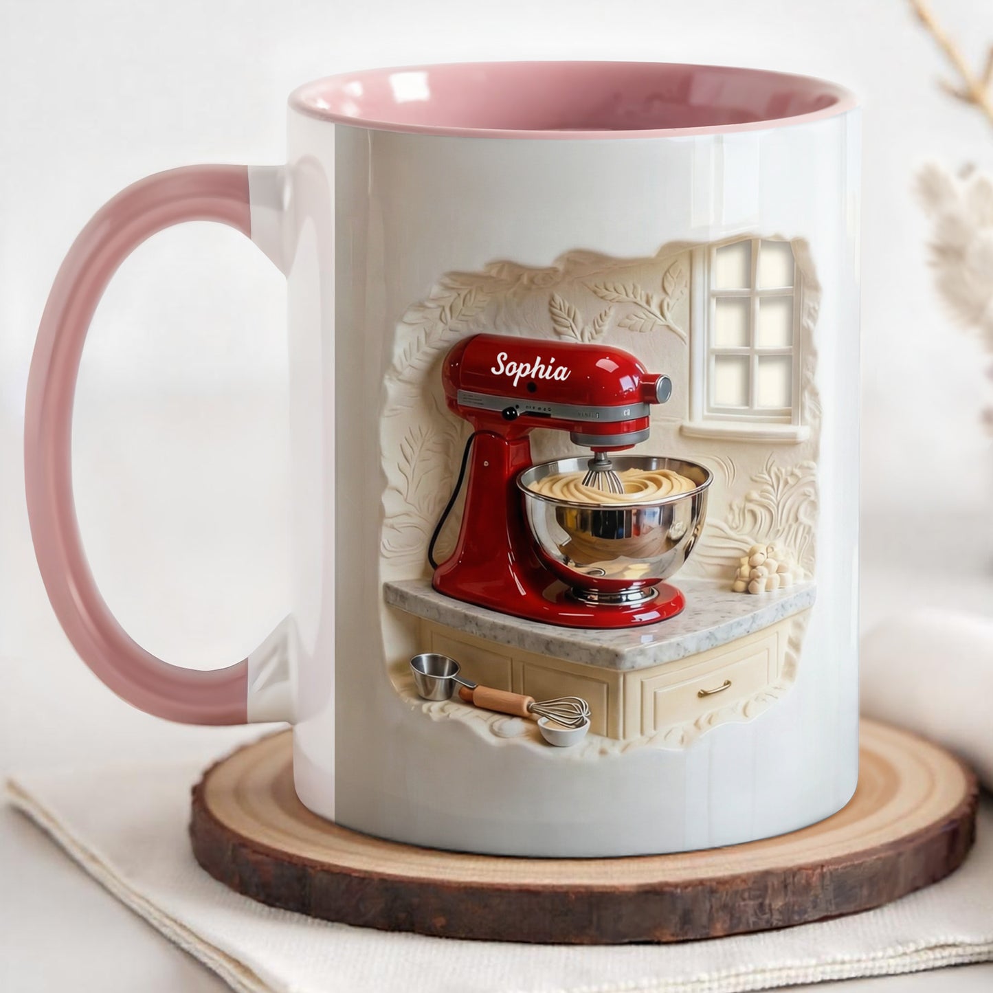 Baking Is My Therapy Red Stand Mixer Kitchen Scene