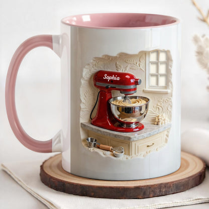 Baking Is My Therapy Red Stand Mixer Kitchen Scene