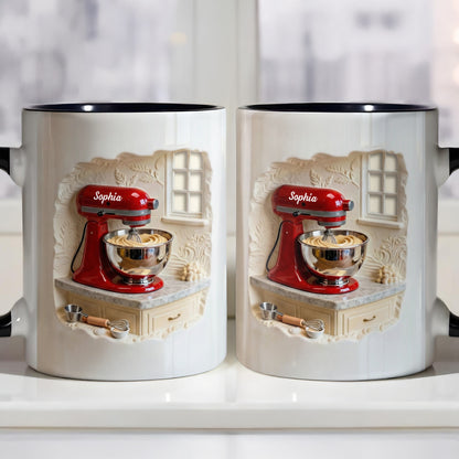 Baking Is My Therapy Red Stand Mixer Kitchen Scene