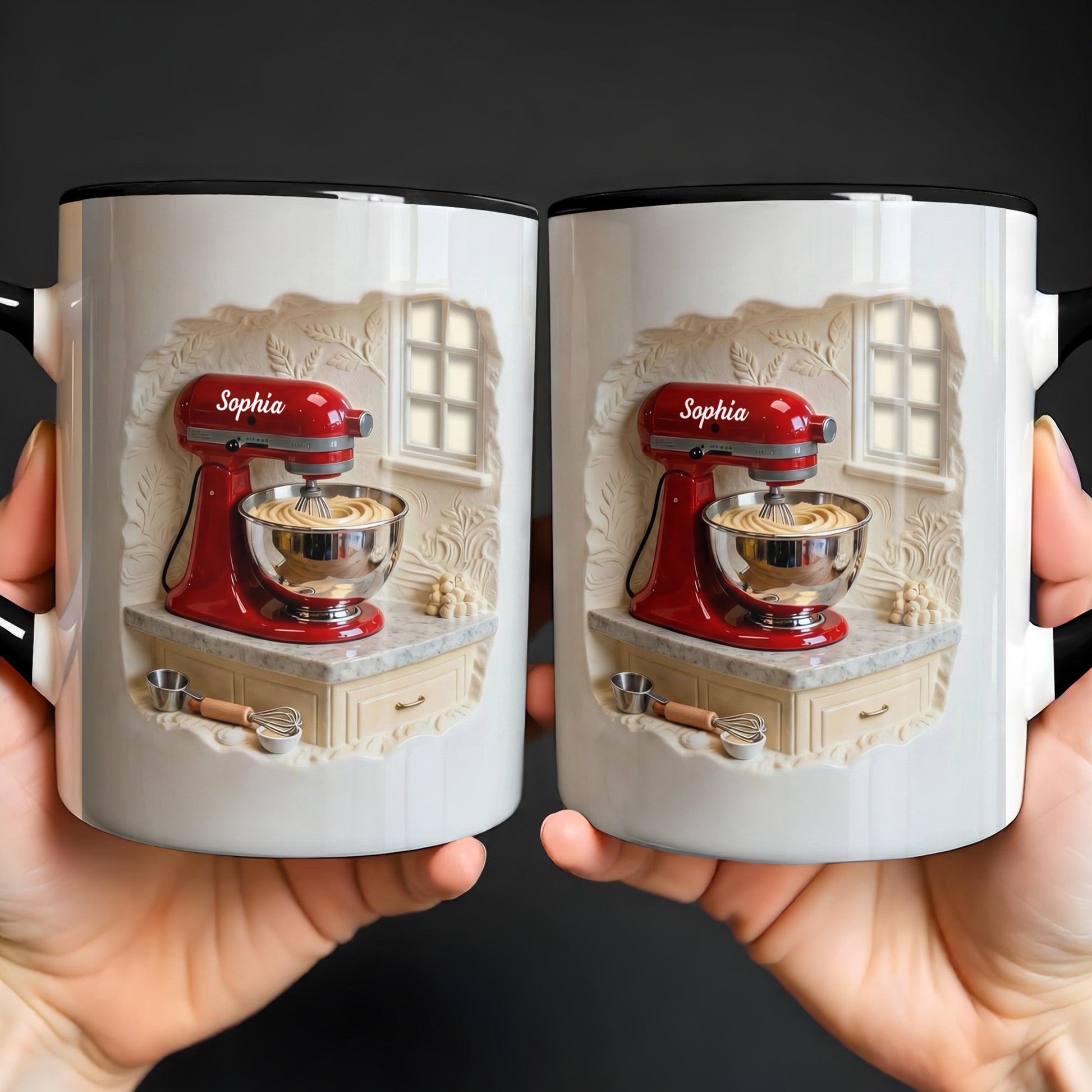 Baking Is My Therapy Red Stand Mixer Kitchen Scene